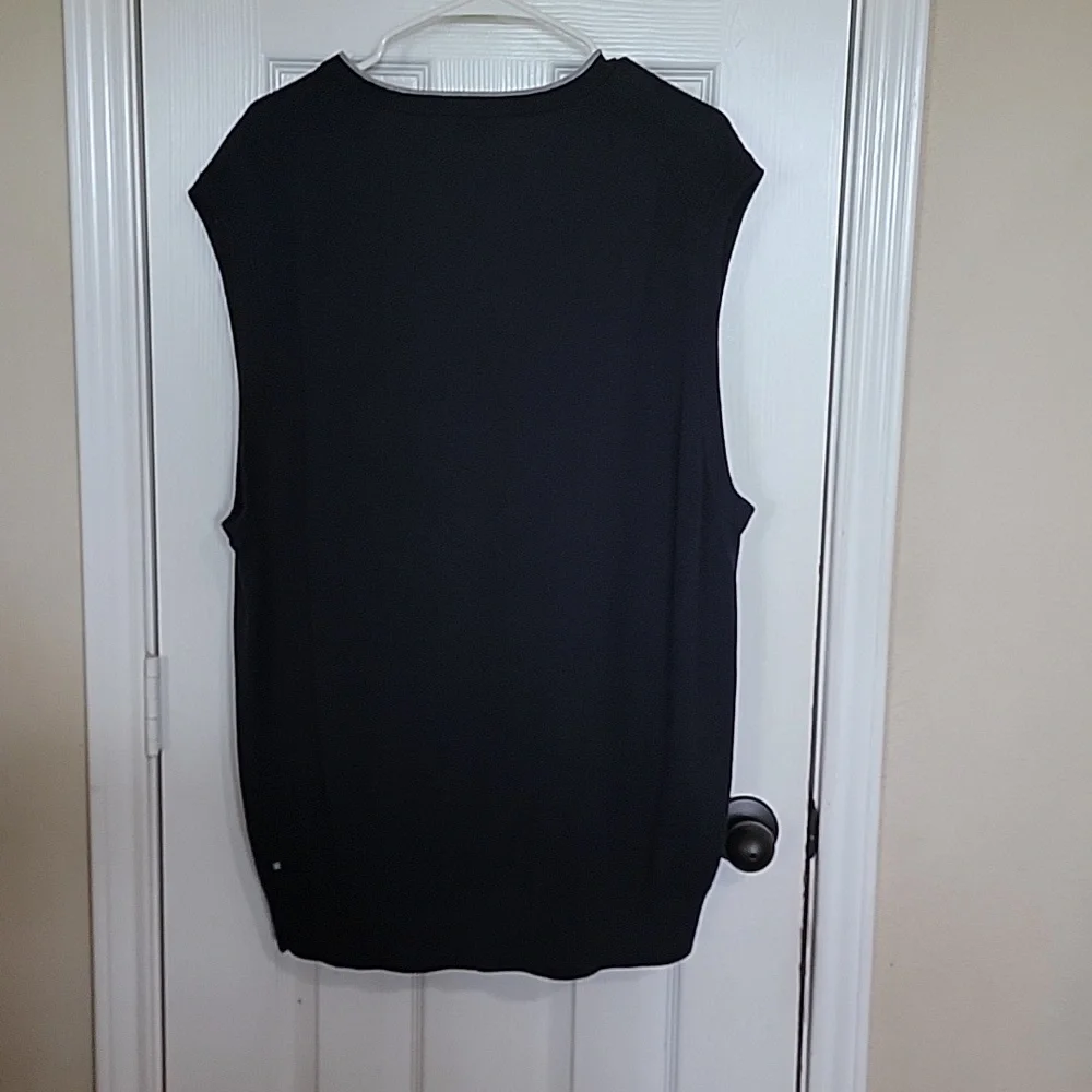 Nautica Sleeveless sweater vest, XL, navy and light gray